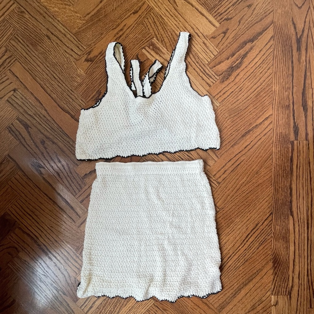 Matching Set-crochet crop top & skirt
